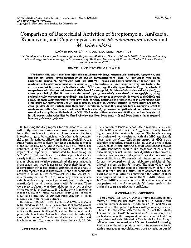 ANTIMICROBIALAGENTSANDCHEMOTHERAPY,Aug.1989,p.1298-13010066-4804/89/08