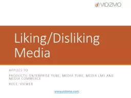 Liking/Disliking Media