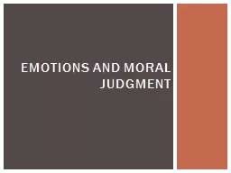 Emotions and moral judgment