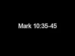 Mark 10:35-45