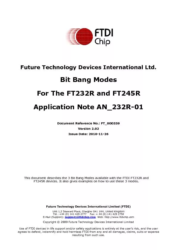 Future Technology Devices International Limited (FTDI)