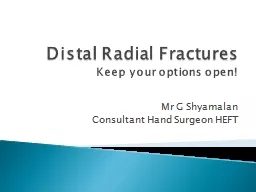 Distal Radial Fractures