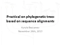 Practical on phylogenetic trees based on