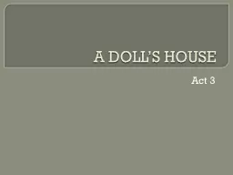 A DOLL’S HOUSE
