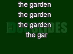 the garden  the garden  the garden  the gar