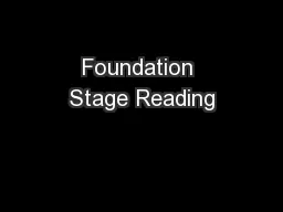 Foundation Stage Reading
