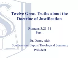 Twelve Great Truths about the Doctrine of Justification