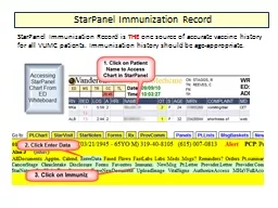StarPanel Immunization Record