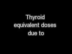 Thyroid equivalent doses due to