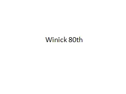 Winick 80th