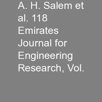 A. H. Salem et al. 118 Emirates Journal for Engineering Research, Vol.