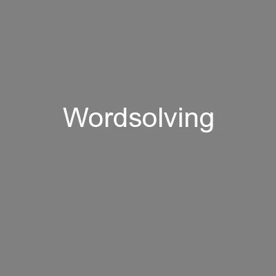 Wordsolving