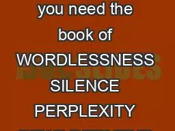 WORDLESSNESS SILENCE PERPLEXITY BEWILDERMENT CAHIER By unknown Do you need the book of