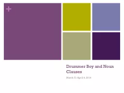 Drummer Boy and Noun Clauses