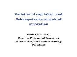 Varieties of capitalism and Schumpeterian models of innovat