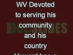 Mound View Health Care Moundsville  WV Devoted to serving his community and his country