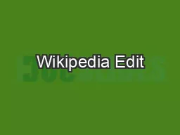 Wikipedia Edit