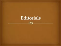 Editorials