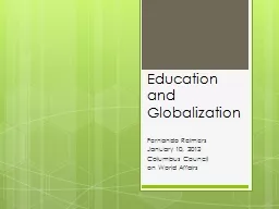 Education and Globalization