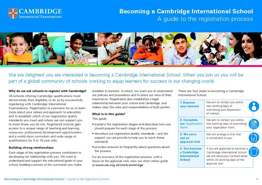 Becoming a Cambridge International School