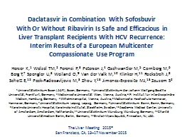 Daclatasvir in Combination With Sofosbuvir