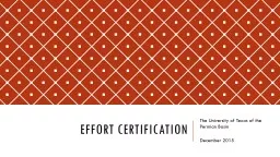 Effort Certification