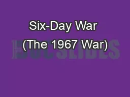 Six-Day War (The 1967 War)