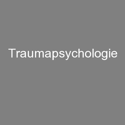 Traumapsychologie
