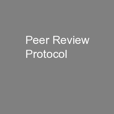 Peer Review Protocol