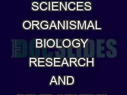 STRA TEGIES What can I do with this major AREAS EMPLOYERS BIOLOGICAL SCIENCES ORGANISMAL