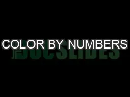 COLOR BY NUMBERS