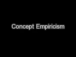 Concept Empiricism