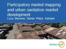 Participatory market mapping and urban sanitation market de