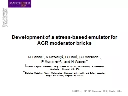 Development of a stress-based emulator for AGR moderator br
