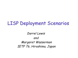 LISP Deployment Scenarios