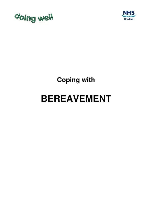Bereavement – people's reactions