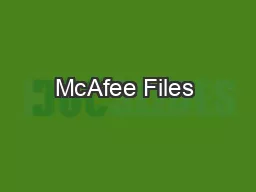McAfee Files & Folder Encryption