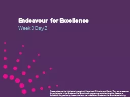 Endeavour for Excellence