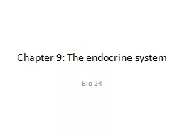 Chapter 9: The endocrine system