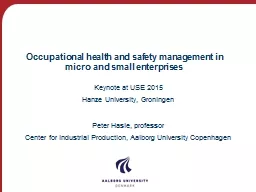 Occupational health and safety management in micro and smal