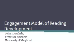 Engagement Model of Reading