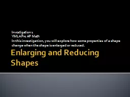 Enlarging and Reducing Shapes