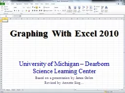Graphing With Excel 2010