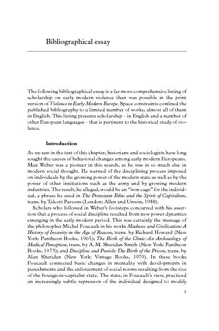 Bibliographical essayThe following bibliographical essay is a far more