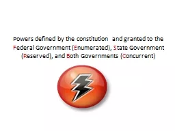 Powers defined by the constitution and granted to the