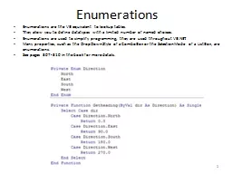 Enumerations
