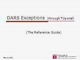 DARS Exceptions