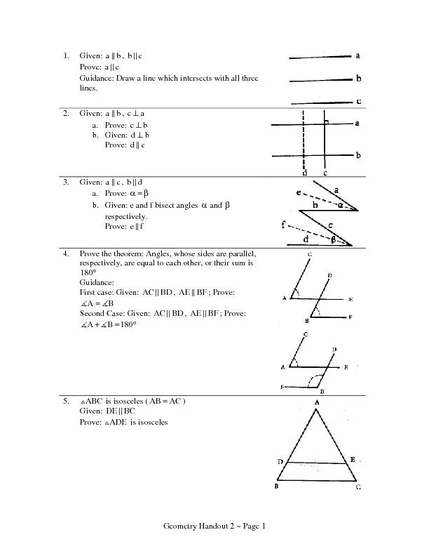 Geometry Handout 2 ~ Page 1 1.Given: