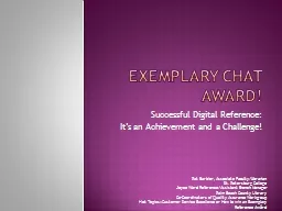 Exemplary Chat Award!