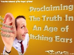 Proclaiming The Truth In An Age of Itching Ears